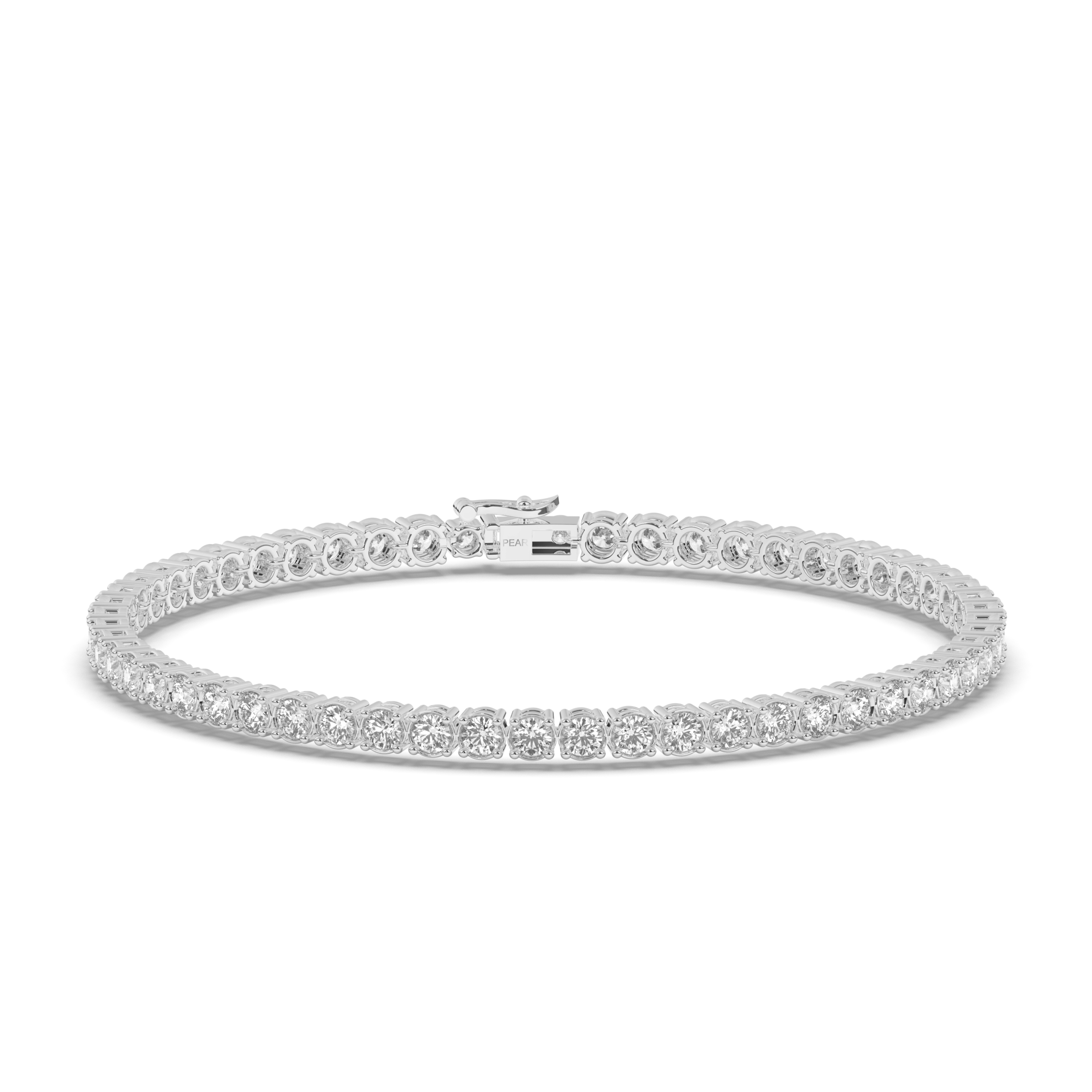 Round Cut Lab-grown Diamond Trendy Tennis Bracelet - Pear Jewels